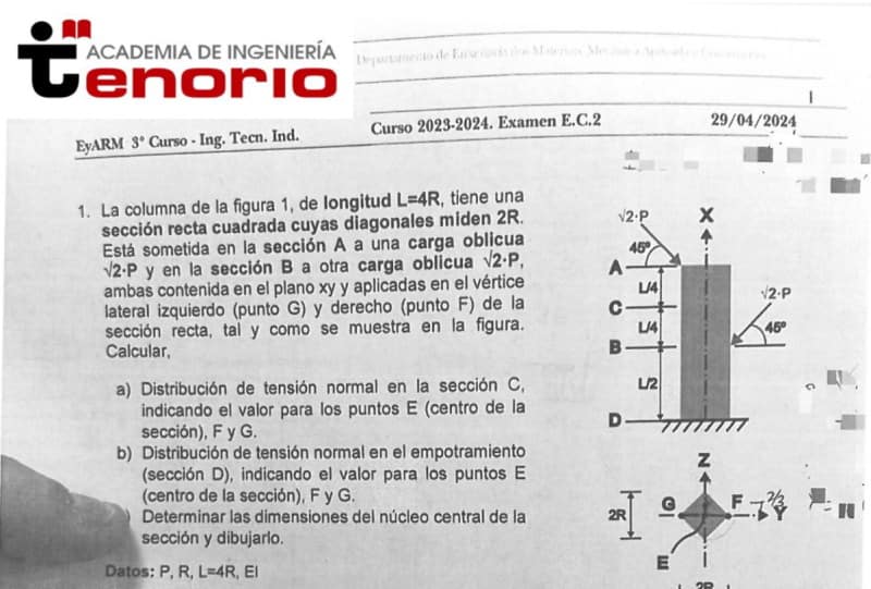 Examen evaluación continua 2024 elasticidad y ampliación de resistencia